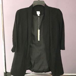 LC Lauren Conrad Black Asymmetrical Dress Jacket